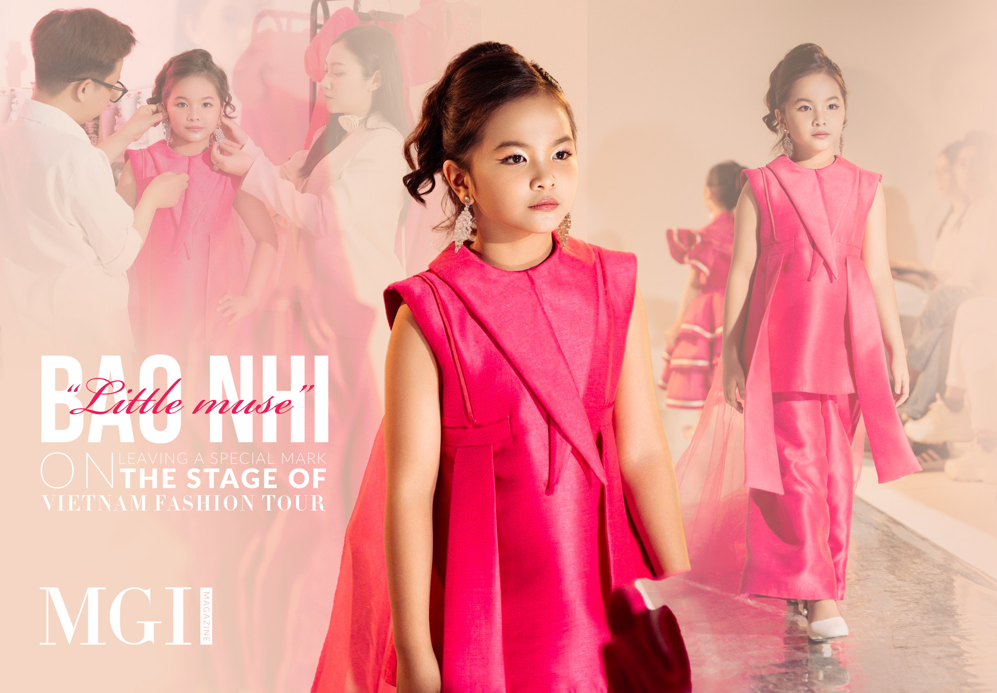 “Little muse” Bao Nhi leaving a special mark on the stage of Vietnam Fashion Tour